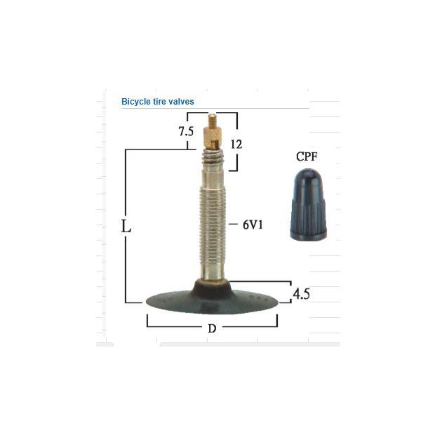 自行車用氣門嘴Bicycle tube valves TFVS系列
